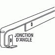 NORDLINGER - Profils plans de travail aluminium longueur 670 mm - Raccord d'angle Egger épaisseur 38 mm - vignette