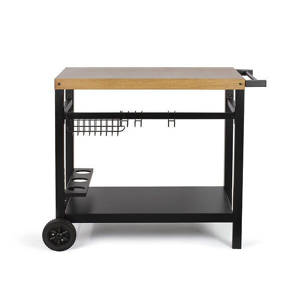 LIVOO - chariot pour plancha noir/bois - gs131 - large