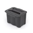 EMUCA - poubelle de recyclage pour suspendre la porte et collecter les déchets Recyclage, 1 x bac de 5 litres, avec couvercle, Plastique gris anthracite - vignette
