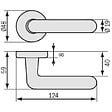 VACHETTE - Béquille double seule blanche pour Ensemble sur plaque ou rosace en polyamide - ARCOLOR 710 - vignette