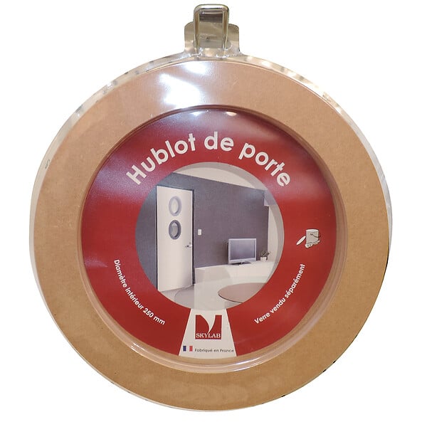 SKYLAB - Hublot rond SKYLAB pour porte, MDF  brut diamètre intérieur 25 cm - large