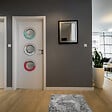 SKYLAB - Hublot rond SKYLAB pour porte, MDF  brut diamètre intérieur 25 cm - vignette