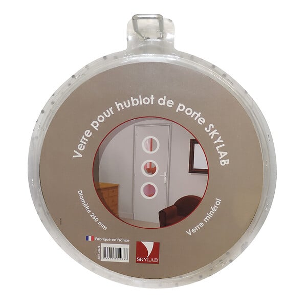 SKYLAB - Verre minéral transparent pour hublot - Diam. 26 cm - large