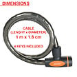 MASTER LOCK - Câble antivol articlué à clé extérieur 1 M - vignette