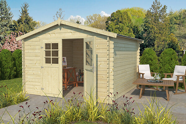 LASITAMAJA - Abri de jardin en bois Aurely 28mm - surface utile 8,2m2 - large
