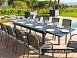 HESPERIDE - Table extensible rectangulaire alu Piazza 10/12 places Graphite - Hespéride - vignette