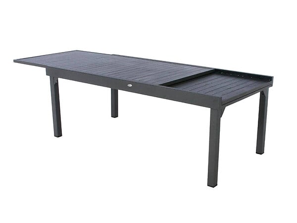 HESPERIDE - Table extensible rectangulaire alu Piazza 10/12 places Graphite - Hespéride - large