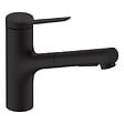 HANSGROHE - Hansgrohe Zesis M33 Mitigeur de cuisine 150 avec douchette extractible 2 jets, Noir mat (74800670) - vignette