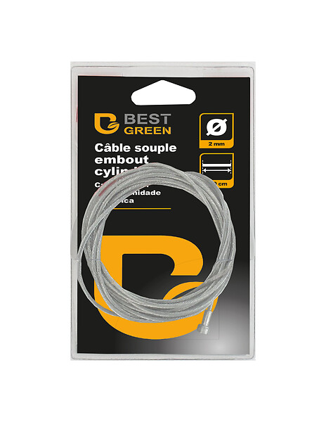 BESTGREEN - Câble souple motoculture - 2500x6x6mm - large