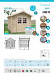 SOLID - Abri de jardin bois Nimes - L.238xP.238cm - vignette