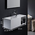 PLANETE BAIN - Lave-mains en solid surface Arezzo 54x20 cm avec espace de rangement - vignette