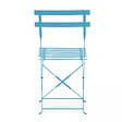 OVIALA - Lot de 2 chaises pliantes en acier bleues - Rome - vignette