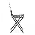 OVIALA - Lot de 2 chaises pliantes en acier grises - Rome - vignette