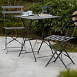 OVIALA - Lot de 2 chaises pliantes en acier grises - Rome - vignette