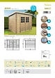 SOLID - Abri de jardin bois Jena - Naturel - L.298xH.192xP.248cm - vignette