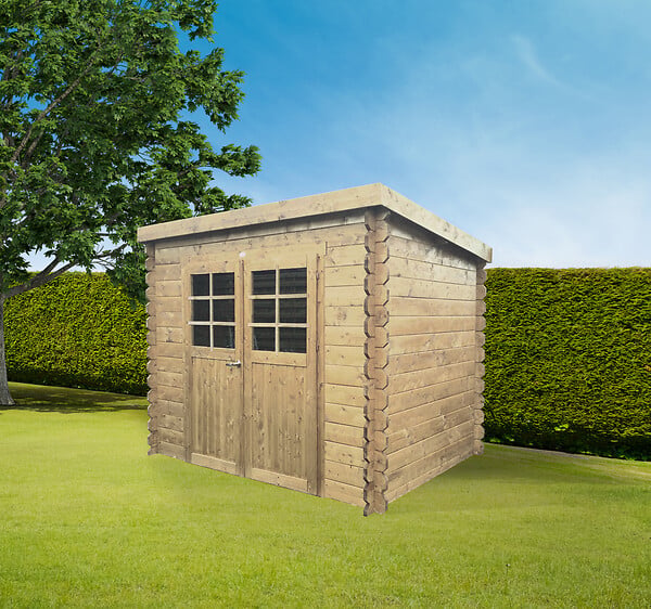 SOLID - Abri de jardin bois Jena - Naturel - L.298xH.192xP.248cm - large