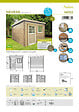 SOLID - Abri de jardin en bois Nevers - Marron - L.238xH.220xP.238cm - vignette