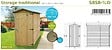 SOLID - Armoire de rangement jardin bois  - L.90xH.183xP.90cm - vignette