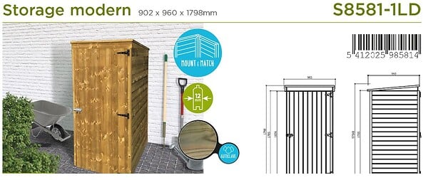 SOLID - Armoire de rangement pin  - L.90.2xH.179.8xP.96cm - large