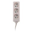 ZENITECH - Bloc 3 prises avec fiche extra plate - Blanc - 1m - Zenitech - vignette