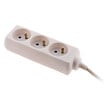ZENITECH - Bloc 3 prises avec fiche extra plate - Blanc - 1m - Zenitech - vignette