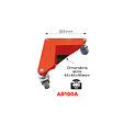 STOCKMAN - Jeu de 4 Coins roulants AR100A aluminium 400kg dimensions utiles 65x65x90mm Stockman - vignette
