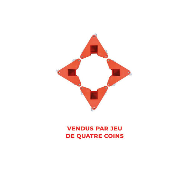 STOCKMAN - Jeu de 4 Coins roulants AR100B aluminium 400kg dimensions utiles 50x65mm Stockman - large