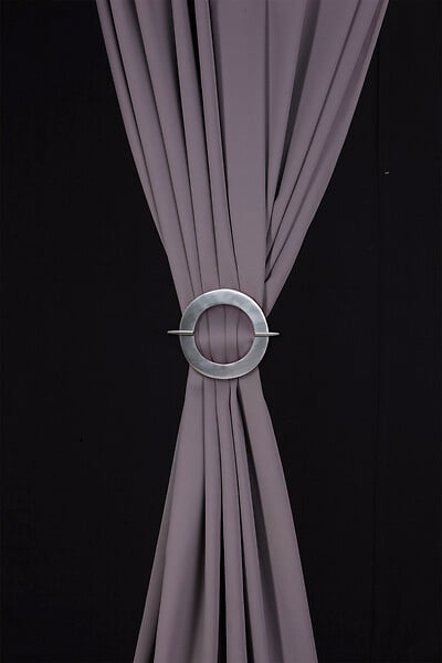 VCREATIONS - Barrette à rideaux métal chromée V.CREATIONS sans perçage - large