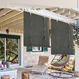 MADECO - Store enrouleur MADECO bois tissé gris 80x250cm - vignette
