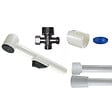 Kit douchette WC vanne 3 voies - Laiton - Blanc - 6 L/min - vignette