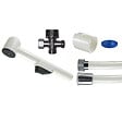 Kit douchette WC vanne 3 voies - Laiton - Blanc - 6 L/min - vignette