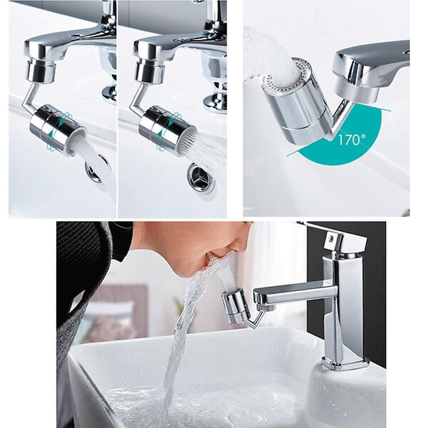 ECOPERL - Aerateur Eco Zigzag sur rotule laiton orientable 720deg 6L - large
