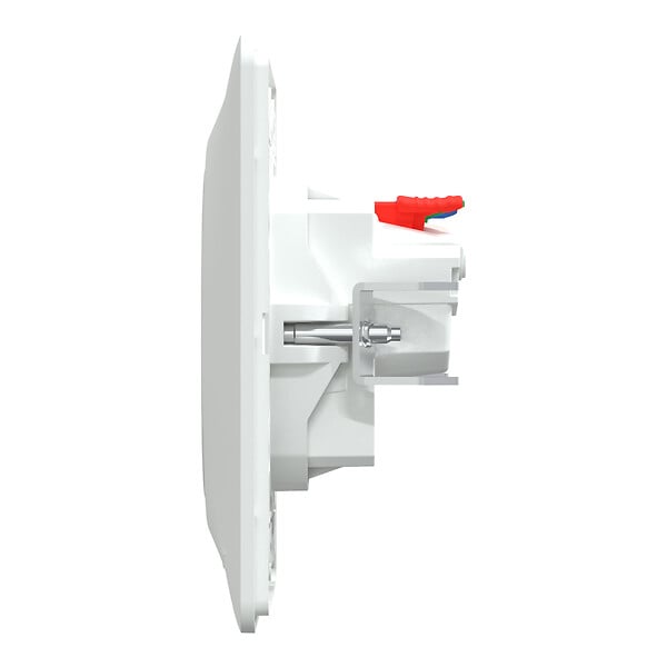 SCHNEIDER ELECTRIC - Ovalis Monobloc Prise de courant 2P+T affleurante bornes auto Blanc - large