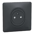 SCHNEIDER ELECTRIC - Prise 2P+T Ovalis Monobloc affleurante polycarbo Anthracite - vignette