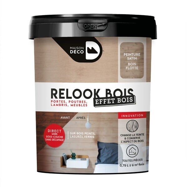 MAISON DECO - Peinture relook - Effet Bois Flotté - Satin - 75ml - large