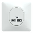SCHNEIDER ELECTRIC - Ovalis - Monobloc - Double chargeur USB A+C 12W - Blanc - vignette