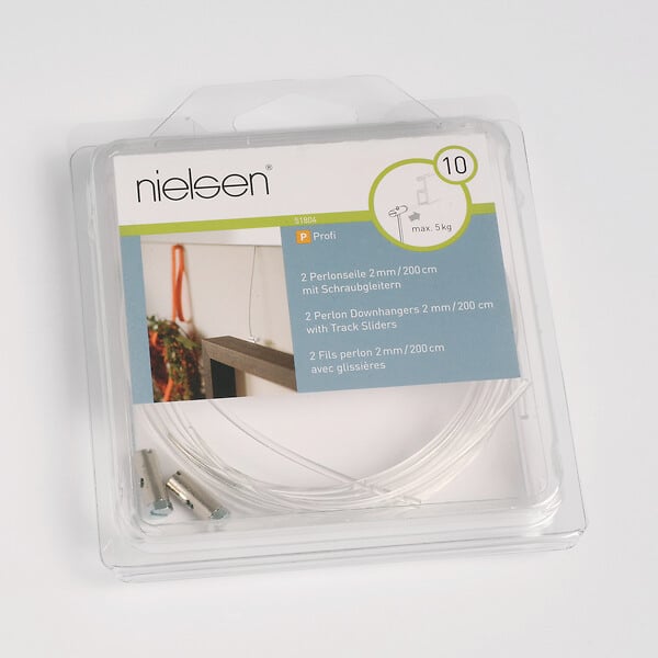 NIELSEN - Fil de suspension Perlon à glissière - Transparent - 2 m - large