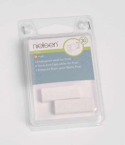 NIELSEN - Embout de finition cimaise - Plastique - Blanc - Lot de 2 - large