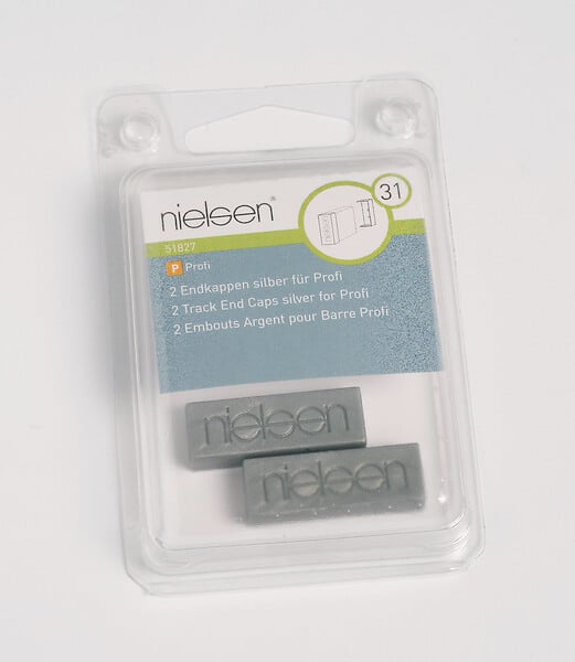 NIELSEN - Embout cimaise - Plastique - NIELSEN Profi - Argent - Lot 2 - large