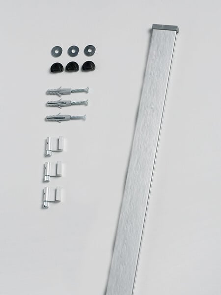 NIELSEN - Cimaise pour tableaux aluminium argent 1,50m - large