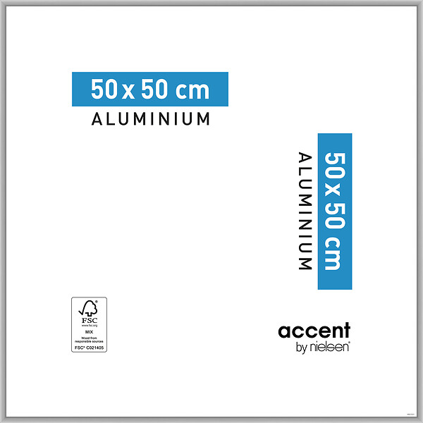 Cadre Aluminium NIELSEN 50x50 Argent Mat