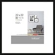 NIELSEN - Cadre Aluminium NIELSEN 22x22 Noir avec Passe Partout Ouverture 14x14 - vignette