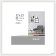 NIELSEN - Cadre Aluminium 22x22 Blanc brillant, Passe Partout Ouverture 14x14 - vignette