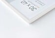 NIELSEN - Cadre Aluminium 22x22 Blanc brillant, Passe Partout Ouverture 14x14 - vignette