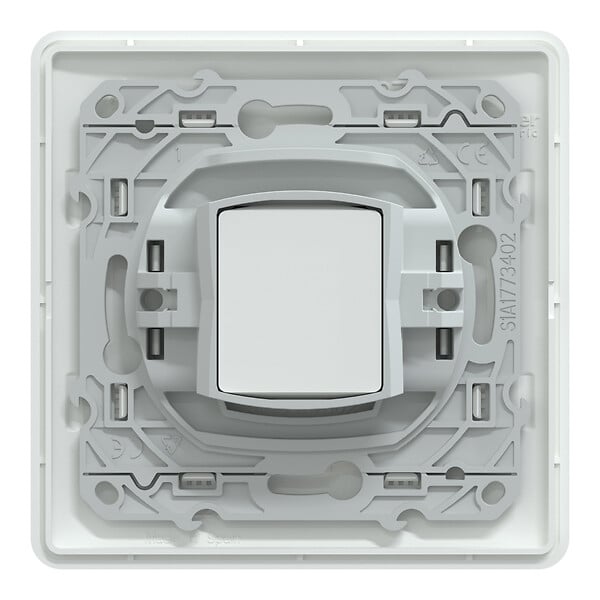 SCHNEIDER ELECTRIC - Prise TV simple Ovalis - Monobloc - Blanc - large