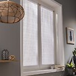 CENTRALE BRICO - Paire de vitrages tamisant, Lola blanc l.45 x H.120 cm - vignette