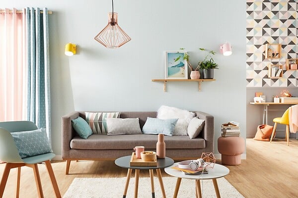 CENTRALE BRICO - Rideau 140x250cm copenhague rose - large