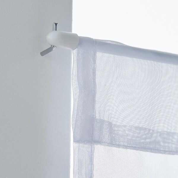 CENTRALE BRICO - Paire de vitrages transparent, Idealis blanc l.60 x H.160 cm - large