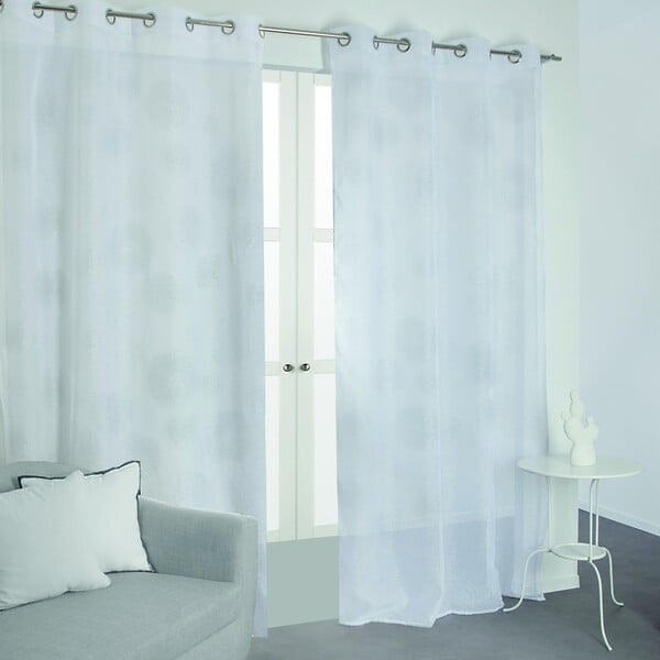 CENTRALE BRICO - Voilage transparent blanc l.140 x H.240 cm - large