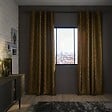 CENTRALE BRICO - Rideau tamisant, Tilda noir et doré l.140 x H.260 cm - vignette